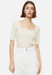 Ribbed Jersey Top - Cream