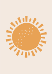 Boho Nature Sun - Canvas Print - 600MM X 600MM