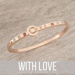 Lovella Bangle Rose Gold Stainless Steel Clip Open Bangle Size: 58MM Diameter