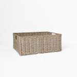 Wicker Shallow Basket - Large - 44CM L X 35CM W X 16.5CM H