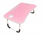 JG20375256 Foldable Laptop Table With Tablet Slot And A Cup Holder