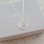 Layla 925 Sterling Silver Wave Necklace 12MM On A 45CM Chain