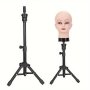 MINI Wig Stand Wig Tripod Stand Black Strong Tripod For African Mannequin Head For Making Wigs Stand Wig Head Stand