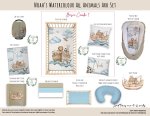 Noahs Ark Cot Bedding Set All Animals Watercolour