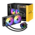 Antec Vortex Lum 240 Argb 240MM Aio Liquid Cooler Suspended Spiral Pump Head Dual 120MM Argb Pwm Fans Intel & Amd Compatible – N