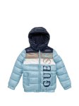 Guess Boys Hooded Padded Long Sleeve Puffer In Blue - Blue 14