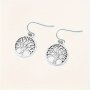 1 Pair Silvery Tree Drop Earrings Vintage Style Long Dangle Fashion Accessories Elegant Jewelry For Women