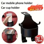 Buy 1 Get 1 Free: Round Multi-functional Car Seat Back Hooks With Cup Holder - Space-saving Organizer Durable Pp Material Easy I