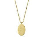 Ayatul Kursi Oval Necklace Women Calligraphy Necklace Arabic Calligraphy Necklace Stainless Steel 18K Gold Plated Pendant Gift 2