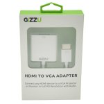 GIZZU HDMI To Vga With Audio Adapter - White - Gahdmivgaw