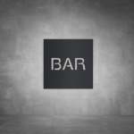 Bar Sign D03 - Black - Powder Coated Aluminum