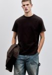 Regular Fit Round-neck T-Shirt - Dark Brown