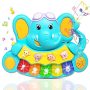 Baby Piano Toys 6 To 12 Months Early Learning Baby Girl Toys 6 To 12 Months Elephant Piano Keyboard Toys Infant Toys For 6-12-18 Month Light Up Music