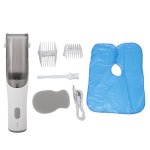 Segrehy Baby Hair Clipper With Vacuum Water Quiet Safe Hair Cutting Kids Hair Trimmer With 2 Guide Combs Plastic 20.5 X 4.7CM CD