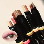 2-IN-1 Highlight Glitters Eyeshadow Stick Double-ended 2-COLOR Glitters Pearlescent Earth Brown Tone Not Smudged Eye Makeup Stic