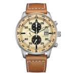 Classic Sport Chronograph Eco-drive Leather Strap