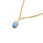 Vintage Oval Blue Turquoise Pendant A Niche Design For Women.