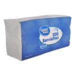 1 Ply Serviettes White 200 Soft Pack