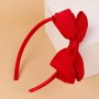 1pc Plain Color Bows Hair Hoops Headwear Handmade Hair Accessories For Girls