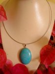 Howlite Oval Pendant Choker