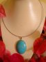 Howlite Oval Pendant Choker