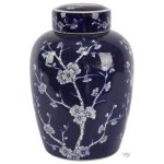 Blue And White Blossom Ginger Jar