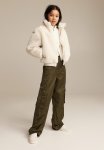 Wide Cargo Trousers - Green