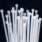 100PCS White Plastic Cable Ties 12-INCH - Non-slip Abrasion-resistant Heavy Duty 22.68 Kg Tensile Strength Self-locking Nylon Zi