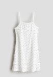 Cotton Jersey Strappy Dress - White Multi