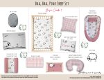 Cot Duvet Bedding Baa Baa Pink Sheep Set