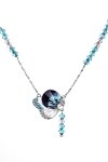 Drop Butterfly Necklace Embellished With Swarovski Crystals