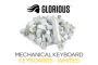 Glorious 104 Keys Abs Mechanical Keyboard Keycaps - White