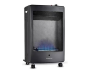 Taurus Heater Blue Flame Gas Steel Black 2HEAT Settings 3.8KW "cerulean Glow