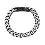Arz Black & Steel Cuban Link Bracelet 11MM - L
