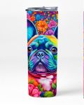 Bulldog 20OZ Insulated Skinny Tumbler Sublimation With Straw 013