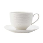 Basics Maxwell & Williams White Diamond Tea Cup & Saucer 220ML