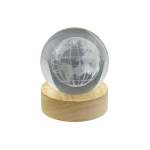 Globe LED Decor Ball On Stand Clear