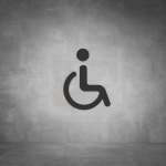 Wheelchair Sign D08 - Black - Powder Coated Aluminum