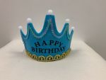 Light Blue Happy Birthday Light Up Crown
