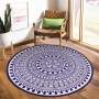 160CM Round Branded 3D Printed Area Rug Lightweight - RM41