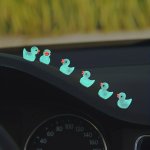 6PCS Luminous Duck Cute Car Interior Decoration Center Console Decoration