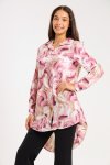 Ladies Button Down Extra Long Shirt Dress