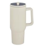 Totai Sourcedirect - Double-wall Vacuum Bottle With Straw 1260ML Cream
