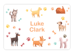 Ice Cream Tub School Label : Dogs Theme
