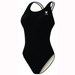 Durafast Elite Solid Maxfit Bathing Suit With Lower Leg - Black