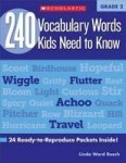 240 Vocabulary Words Kids Need To Know: Grade 2