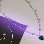 1PC Sweet Sense Of Temperature Change Color Love Heart Necklace Temperament Collarbone Chain Senior Sense Pendant For Couple