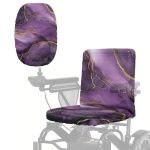Estailounic Electric Wheelchair Seat & Backrest Cover With Elastic Edges And Adjustable Buckle Fit Most Standard Mobility Scoote