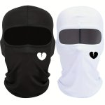 1PC Unisex Heartbreak Knit Full-face Mask Balaclava For Men And Women Ski Mask For Winter Sports