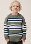 Cotton On Blake Knit Crew - Swag Green stripe